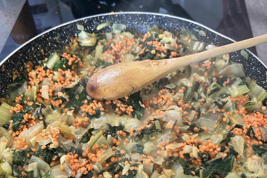 Curry de blettes au wok