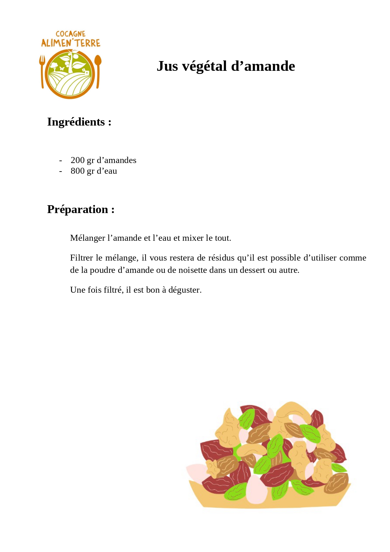 Jus végétal d’amande