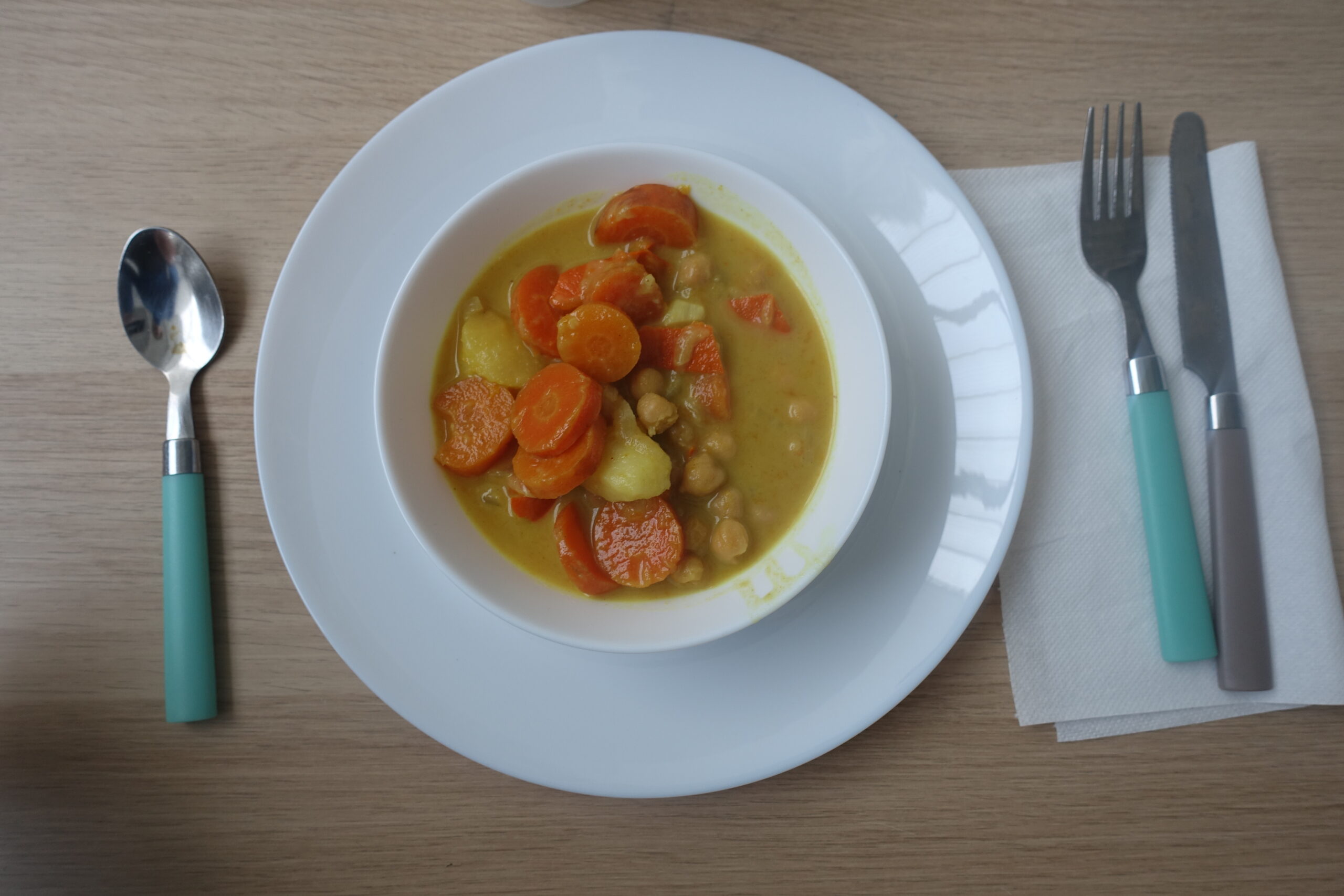 Curry de pois chiches aux légumes